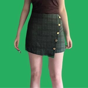 Forever 21 Green Asymmetrical Pencil Skirt
